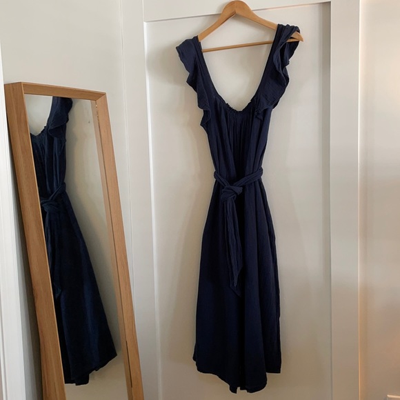 Apiece Apart Highland Wide Leg Jumpsuit in Navy - Picture 3 of 6